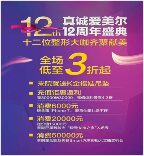 爱美尔12周年庆典，诚邀12位整形大咖，给你好看！