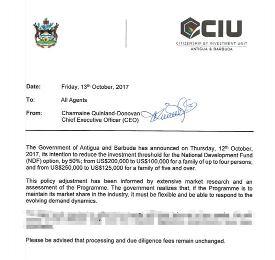 世贸通移民：安提瓜投资移民费用巨减50%