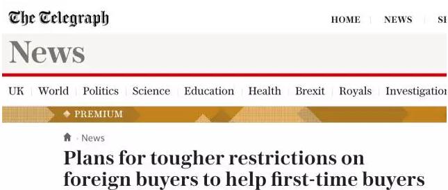 侨外英国移民：中国对英投资布局持续扩大，英国或要出海外购房限令