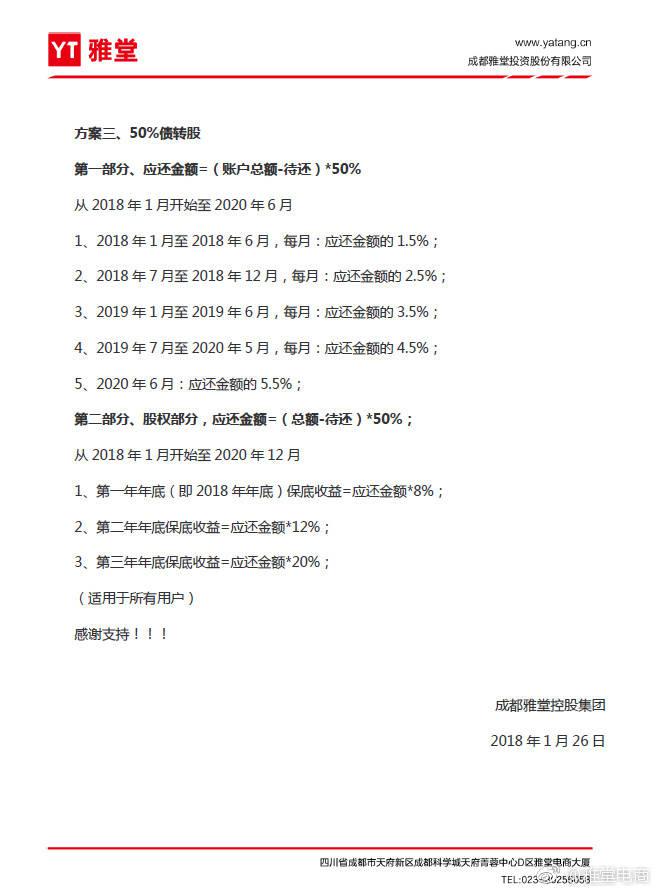 雅堂金融退出P2P细则公布 超7000人提交方案