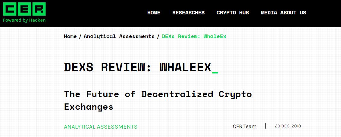 EOS去中心化交易所WhaleEx是交易所的未来
